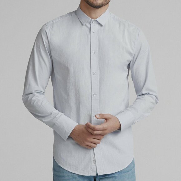 Rag & Bone Fit 1 Charles Shirt Slim Fit Pale Blue White Pinstripe